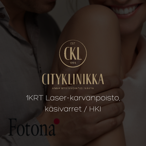 1KRT Laser-karvanpoisto, k&auml;sivarret  / HKI