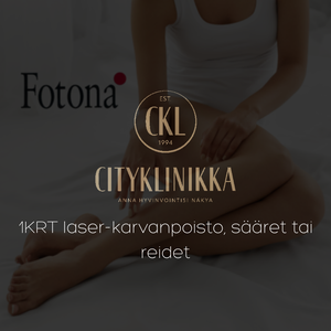 1KRT laser-karvanpoisto, s&auml;&auml;ret tai reidet (HKI,)