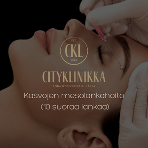 Kasvojen mesolankahoito (10 suoraa lankaa)