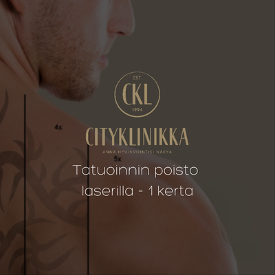 Tatuoinnin poisto laserilla &mdash; 1 kerta