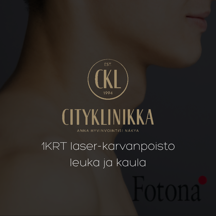 1KRT laser-karvanpoisto leuka ja kaula / HKI